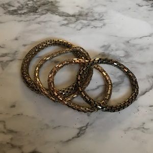 Set of 4 Gold Bracelets